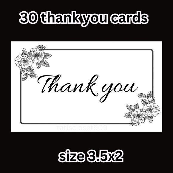 Other - 30 thank you for your order cards size 3.5x 2